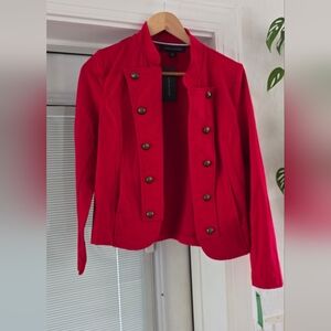 NWT Tommy Hilfiger Red Double-Breasted Women's Jacket
